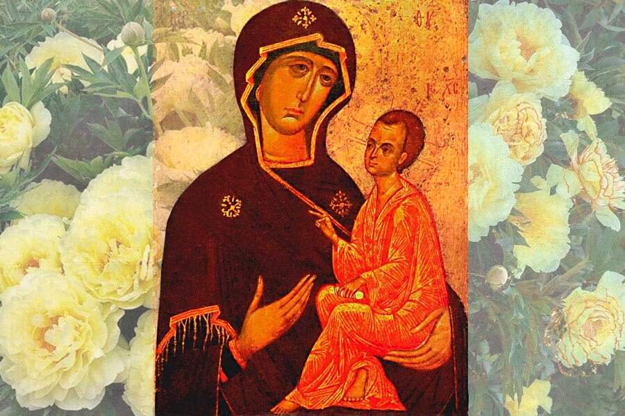 The Tikhvin Icon without its riza