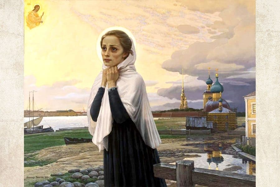 Blessed Xenia at prayer