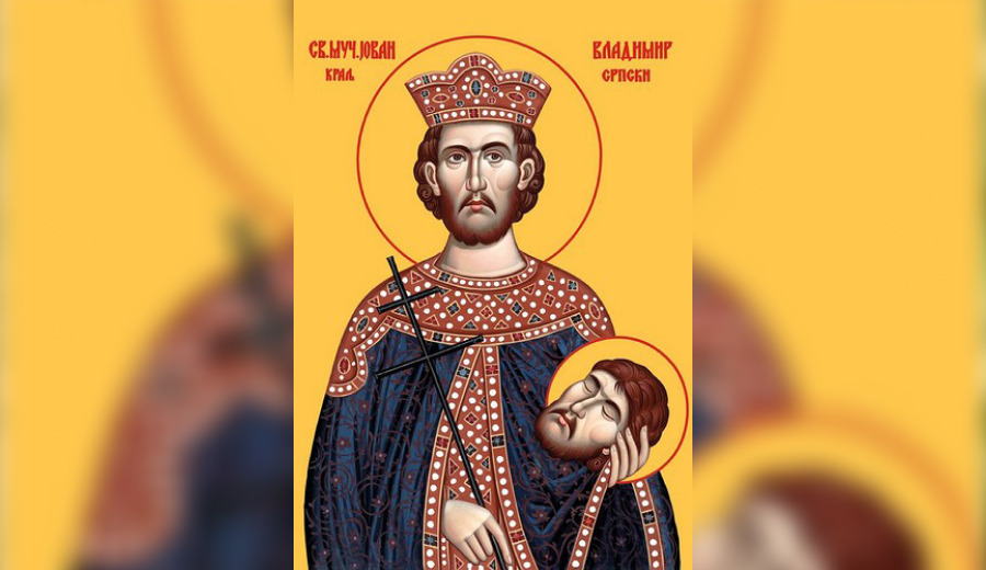 the icon of saint John Vladimir, Prince of Zeta