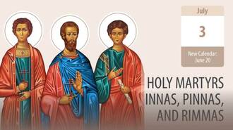 Holy Martyrs Innas, Pinnas, and Rimmas 