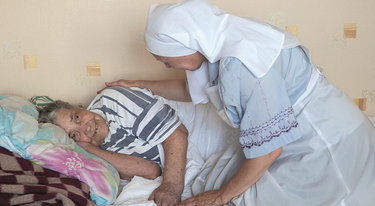 Visiting the homes of bedridden patients