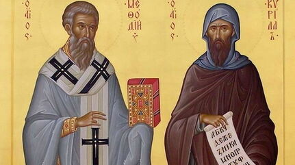 Saints Cyrille et Méthode, créateurs de l'alphabet slave
