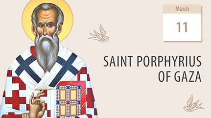 Saint Porphyrios of Gaza, Keeper of the True Cross