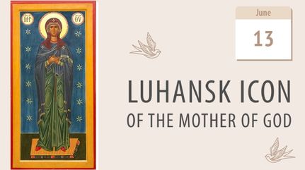 Luhansk's Holy Defender: the Virgin and Elder