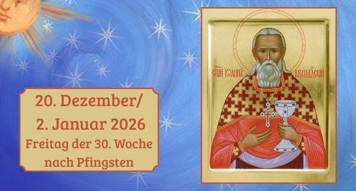 Freitag der dreißigsten Woche nach Pfingsten 2026