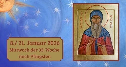 Mittwoch der dreiunddreißigsten Woche nach Pfingsten 2026